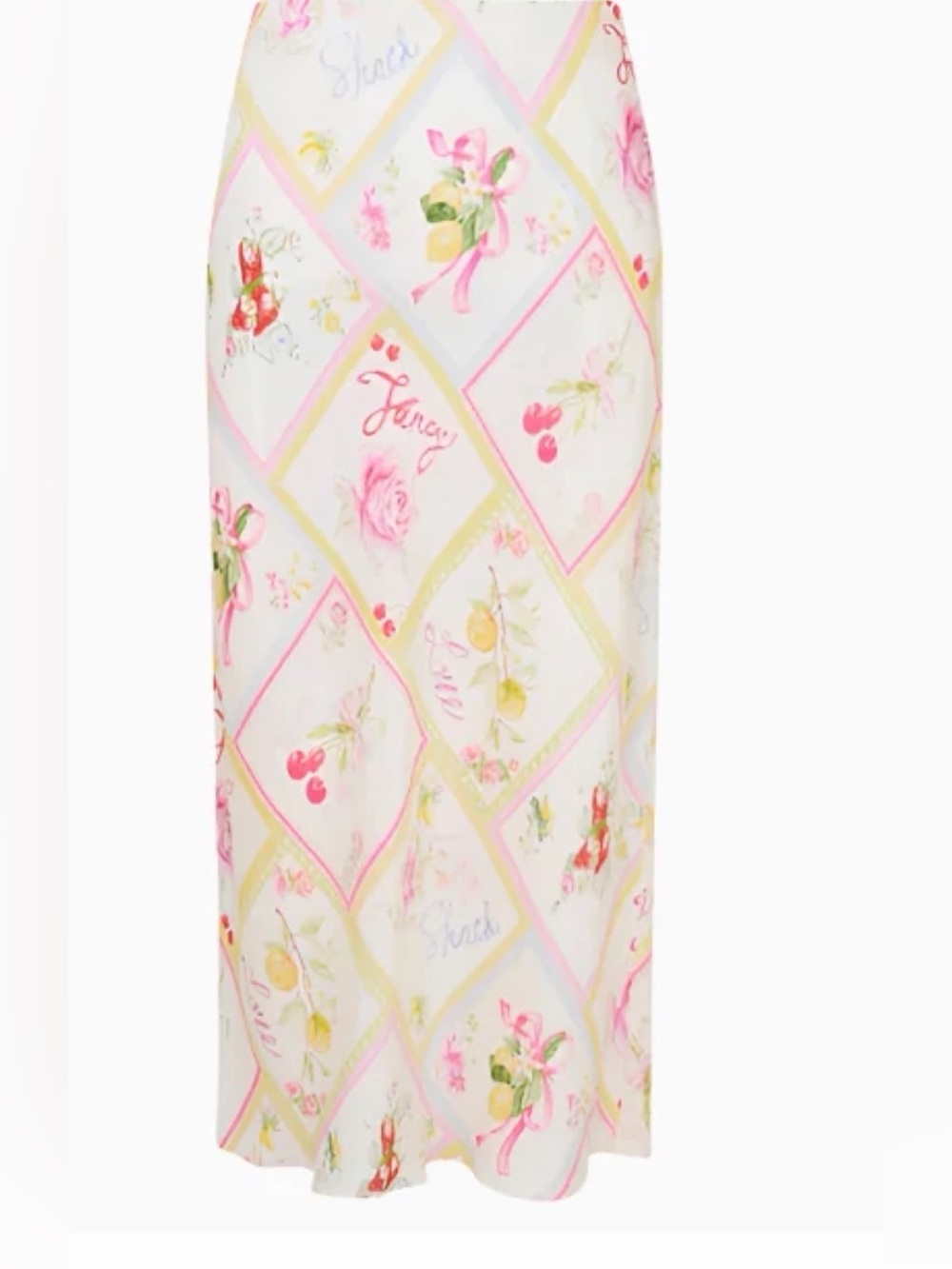 NWT LoveShackFancy castle skirt in tutti fruitti